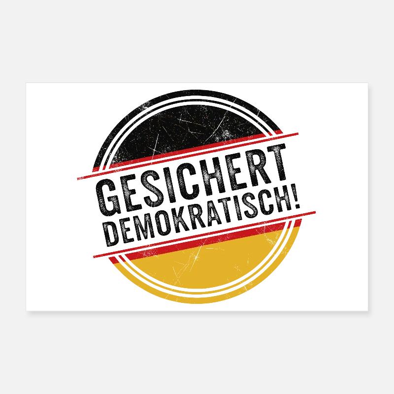 Assured Democratic Poster 12" x 8" (30x20 cm)