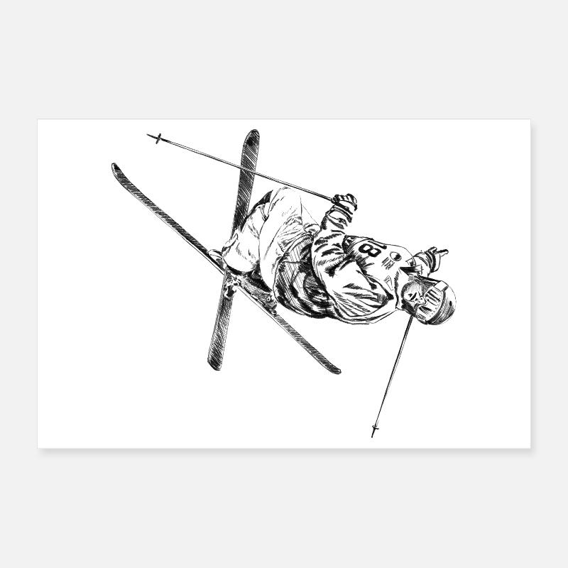 Ski de bosses Poster 30 x 20 cm