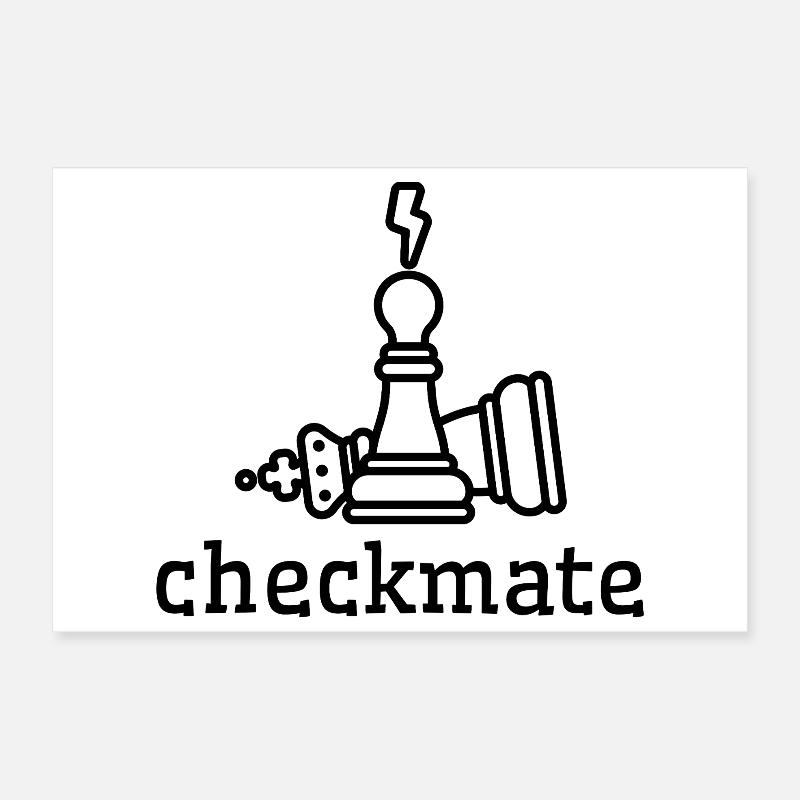 Checkmate to win Poster 12" x 8" (30x20 cm)
