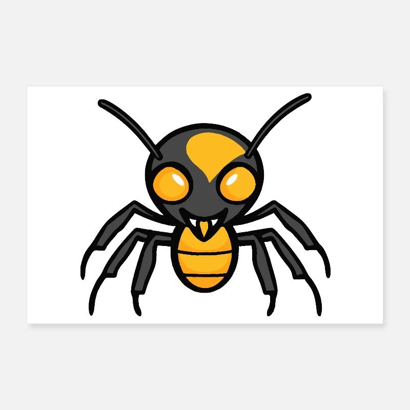 Ant Halloween Comic Funny Poster 12" x 8" (30x20 cm)