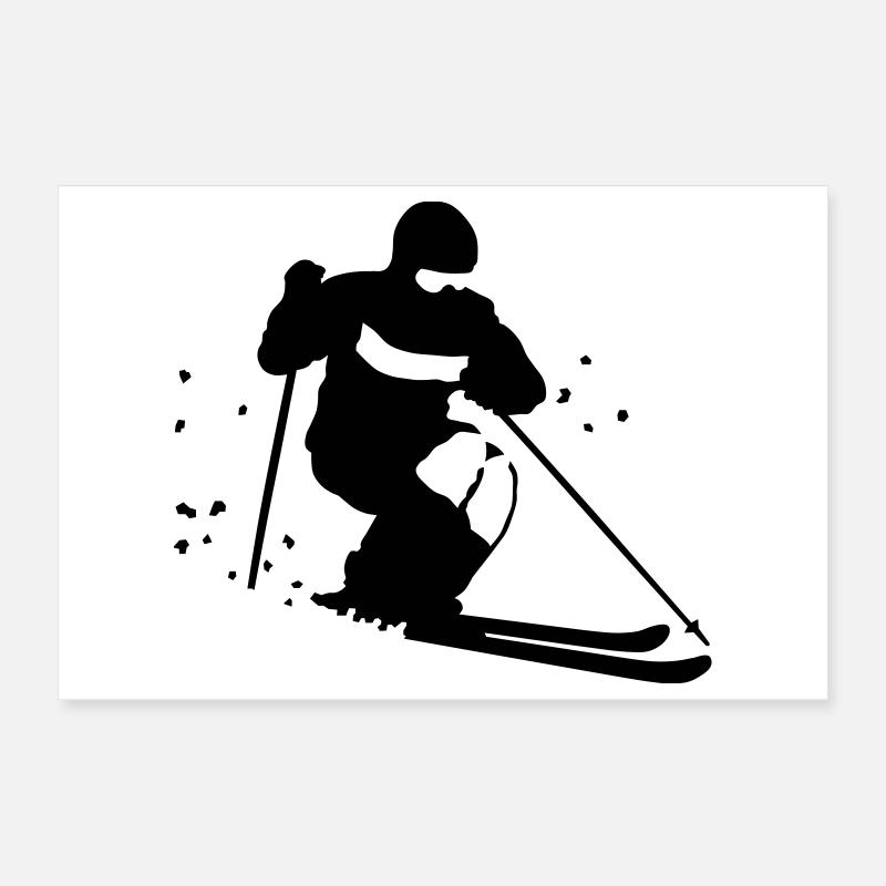 Mogul skiing Poster 30x20 cm