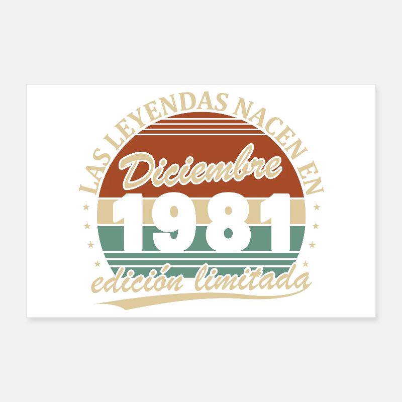 Dezember 1981 Retro Vintage Geburtstagsgeschenk Poster 30x20 cm