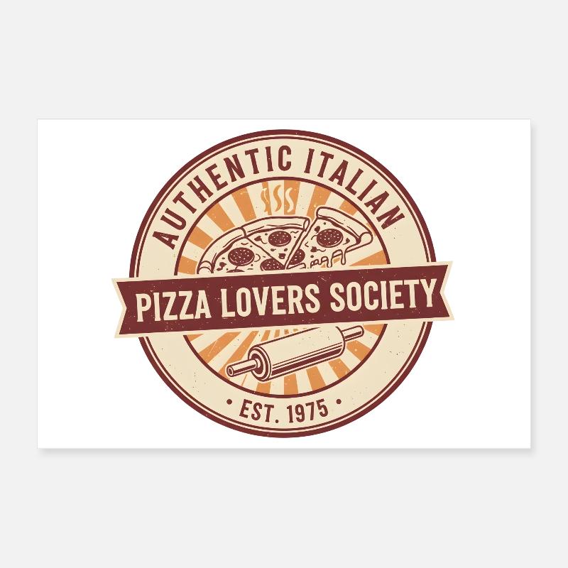 Pizza Lover Italian Authentic Poster 12" x 8" (30x20 cm)
