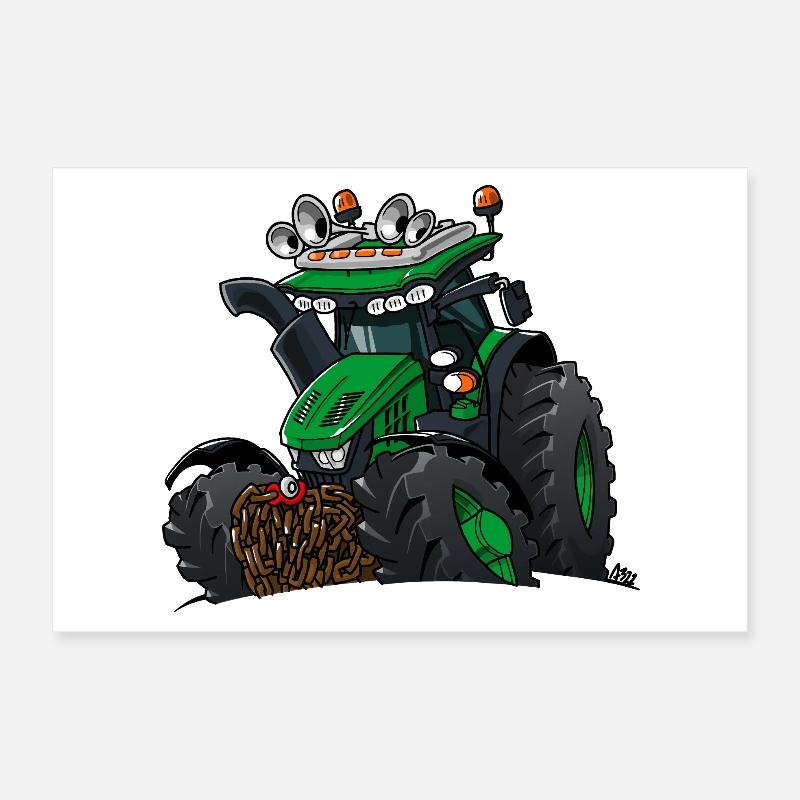 1095_GroeneTrekker Poster 12" x 8" (30x20 cm)