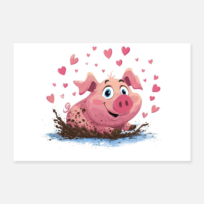 Le Cochon dans le Cœur de Boue Poster 30 x 20 cm