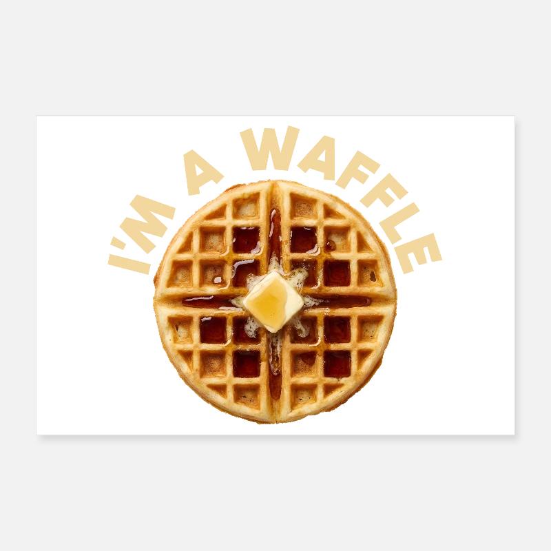 Ich bin ein Waffel-Kostüm Frühstück Halloween Waff Poster 30x20 cm