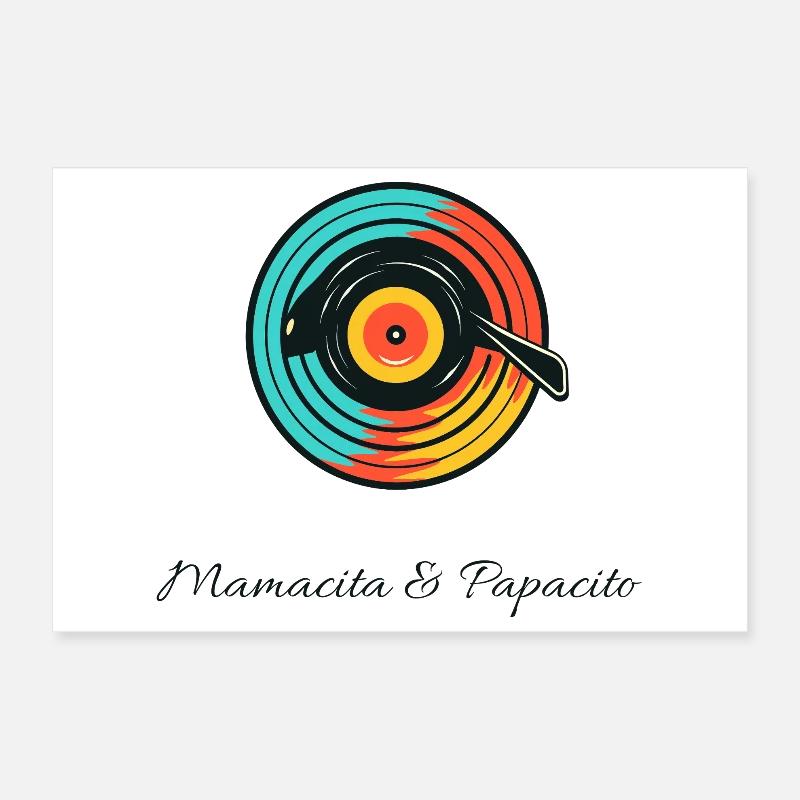 Duo Vibrant de Romance en Vinyle Poster 30 x 20 cm
