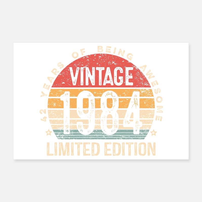 Édition limitée 1984 Édition limitée 42e anniversaire Poster 30 x 20 cm
