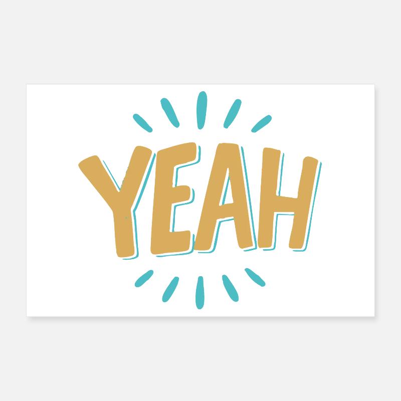 Yeah Burst Graphic Tee Poster 30 x 20 cm