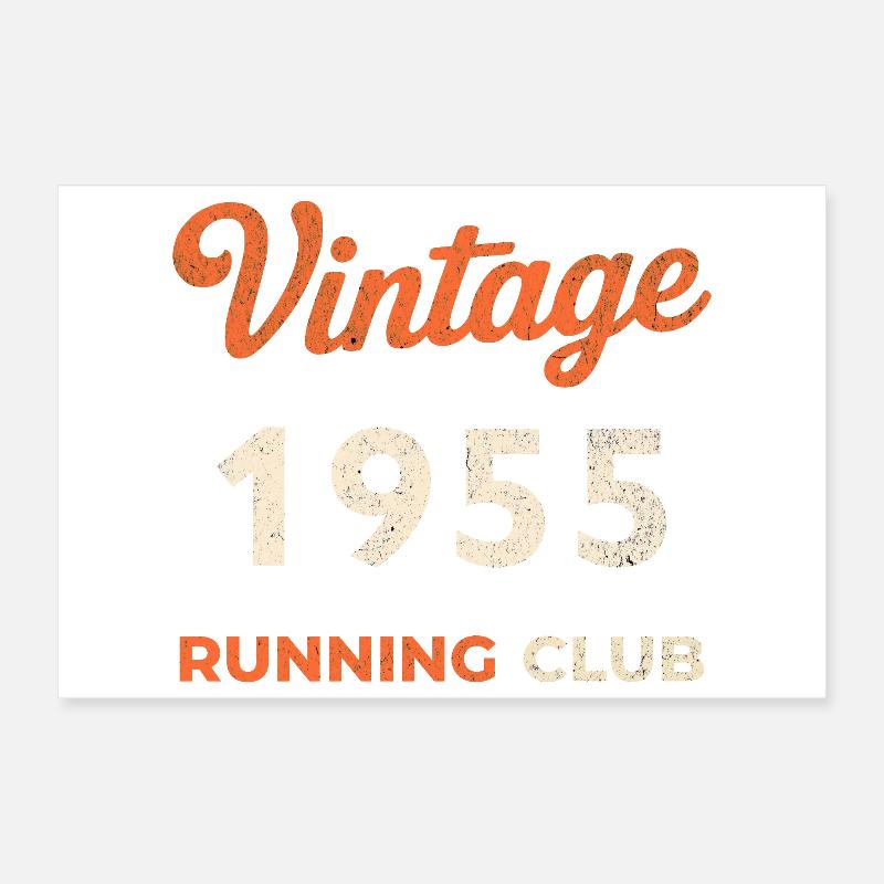Idée de cadeau d’anniversaire vintage du club de course de course de 1955 Poster 30 x 20 cm