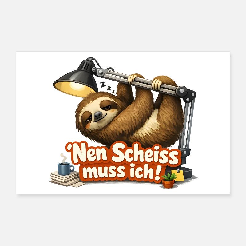 nen Scheiss muss ich frecher Spruch Poster 30x20 cm