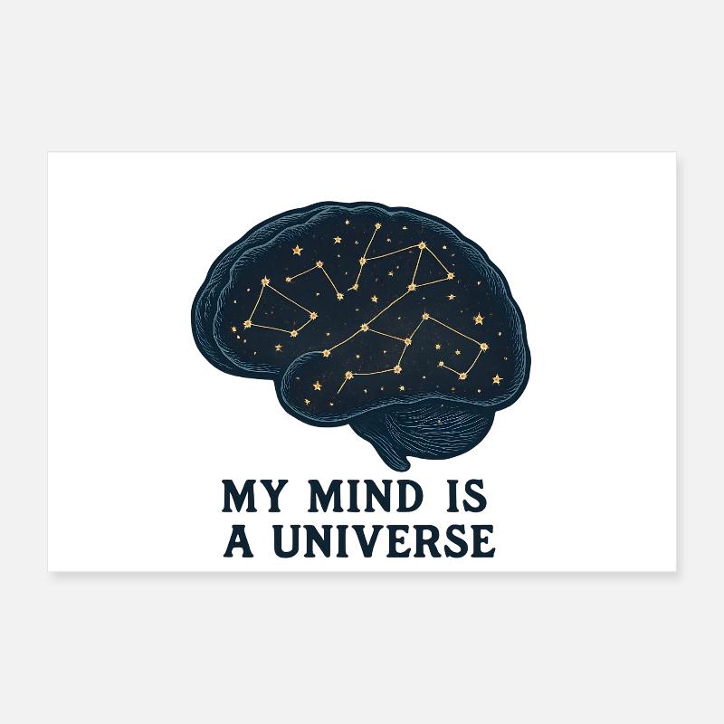 My mind as a universe Poster 12" x 8" (30x20 cm)