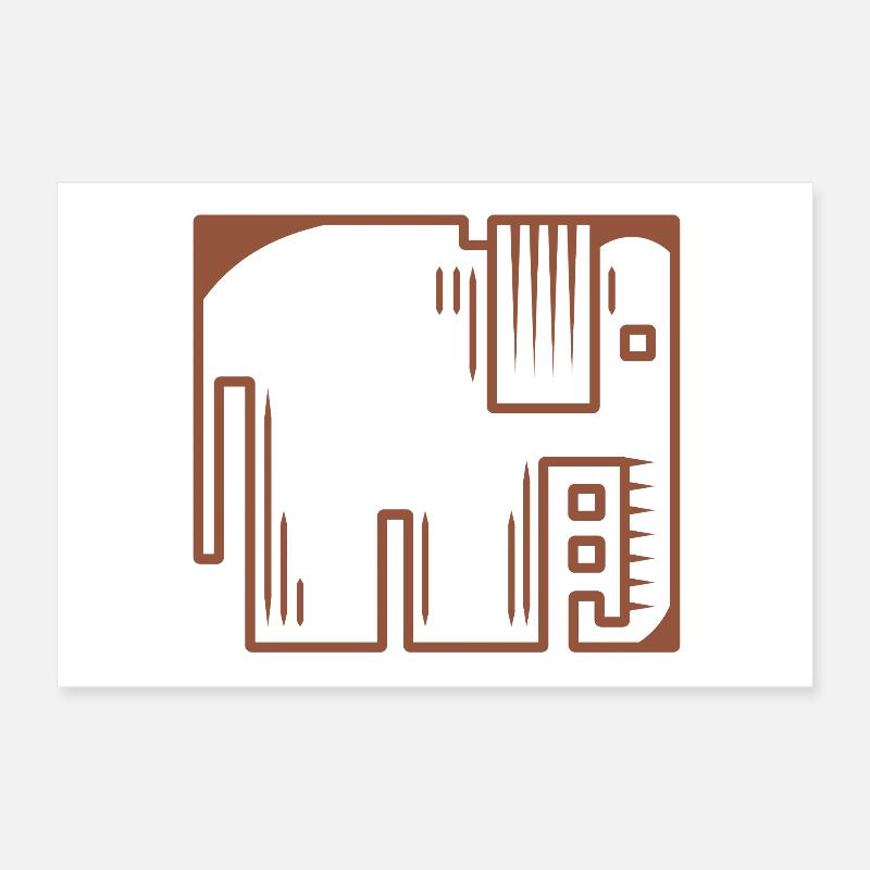 Éléphant Poster 30 x 20 cm