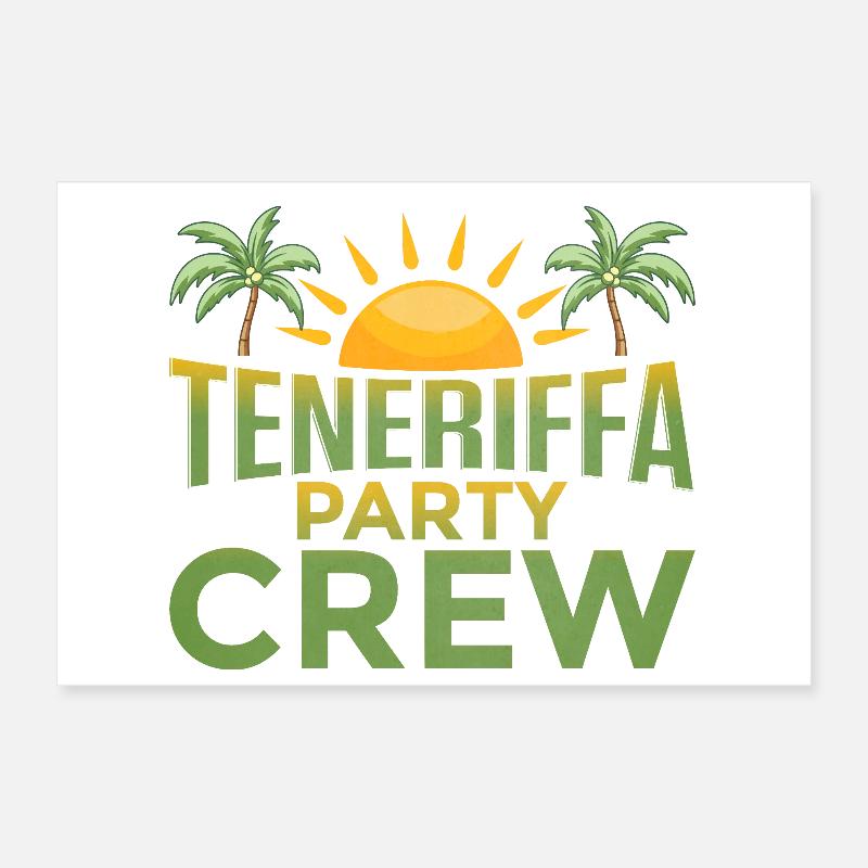 Tenerife Party Crew Poster 30 x 20 cm