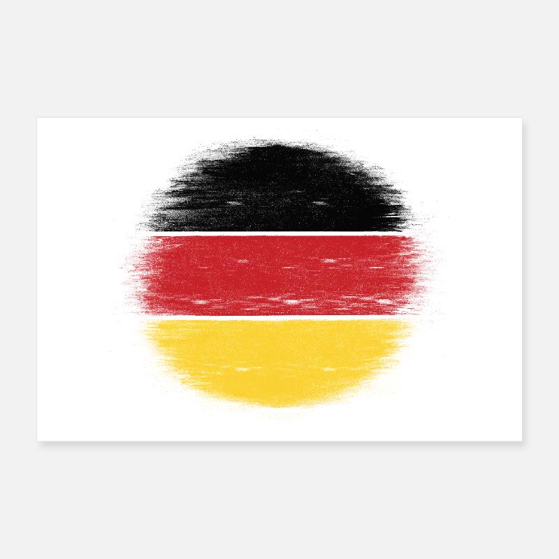 Germany Flag Poster 12" x 8" (30x20 cm)