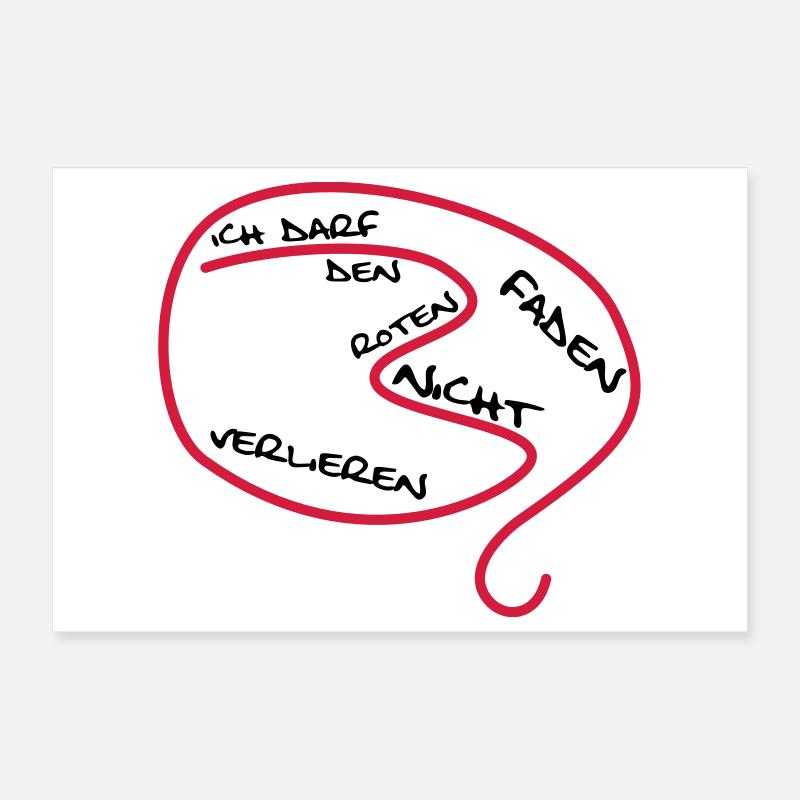 Der rote Faden... Poster 30x20 cm