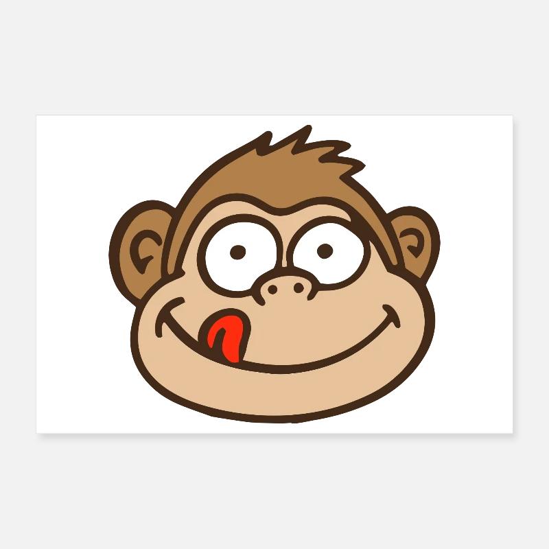 monkey Poster 12" x 8" (30x20 cm)