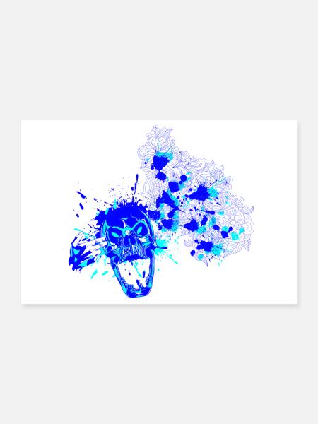 Kopfschuss - Poster 30x20 cm - Weiß