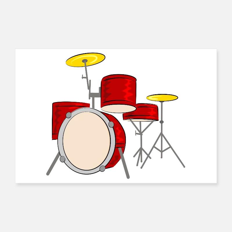 drum Poster 12" x 8" (30x20 cm)