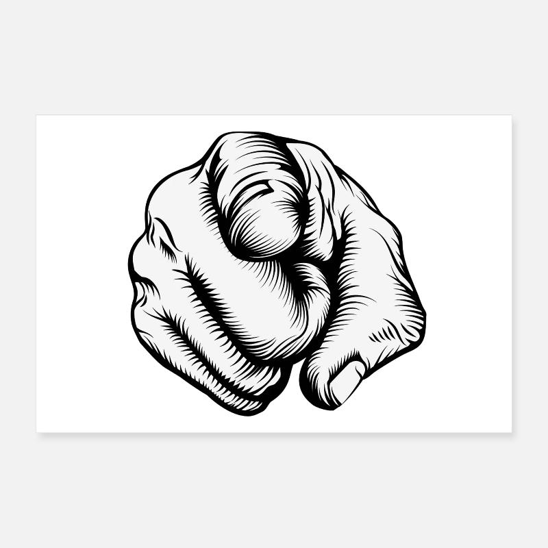 Un index pointe vers toi Poster 30 x 20 cm