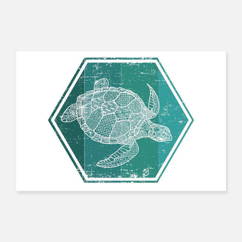 Tortues Poster 30 x 20 cm