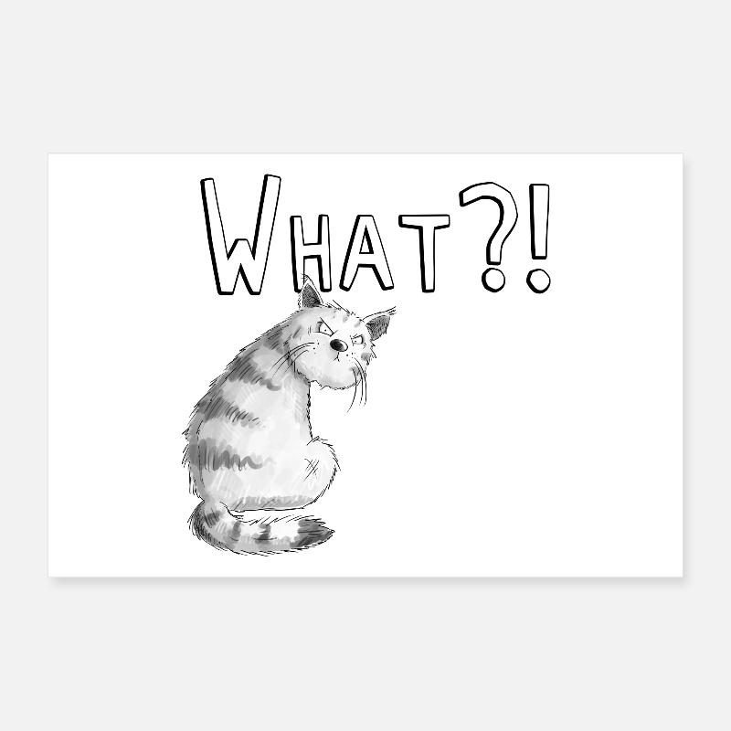 Genervte Katze I Katzenmotiv mit Spruch I Poster 30x20 cm