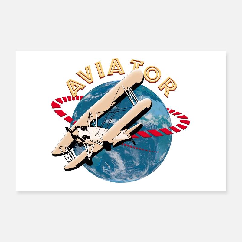 Pilot von Flugzeugen Poster 30x20 cm