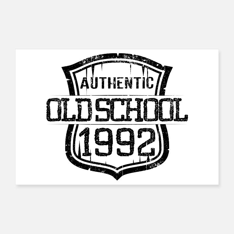 Authentische alte Schule 1992 Poster 30x20 cm