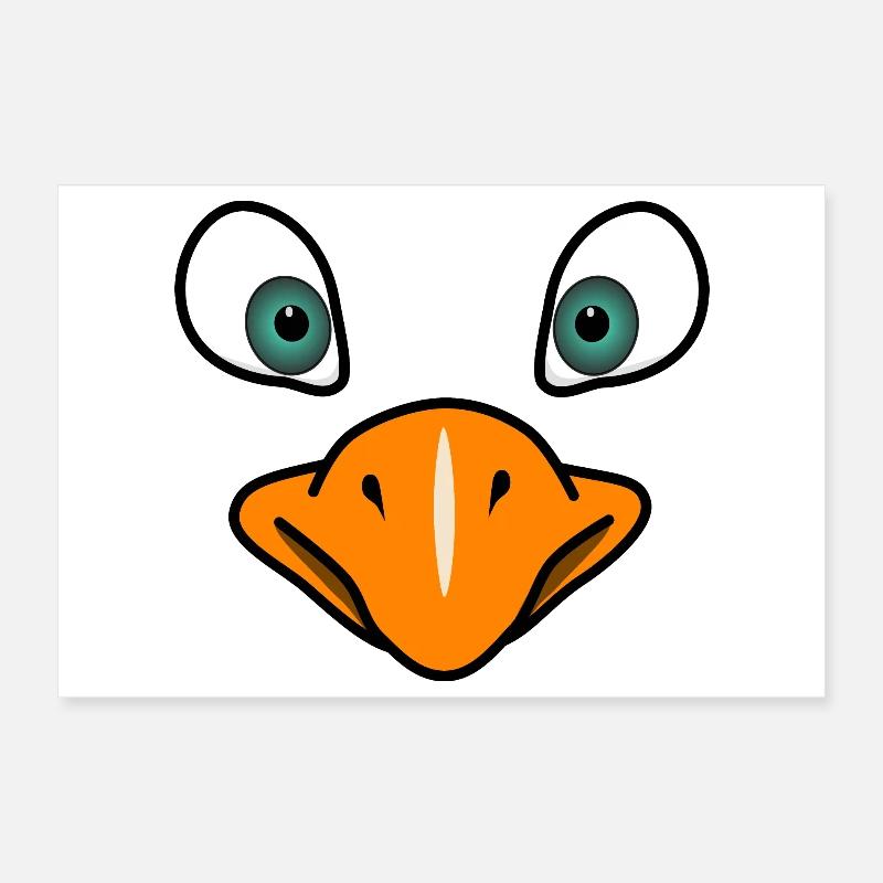 Bird's face Poster 12" x 8" (30x20 cm)