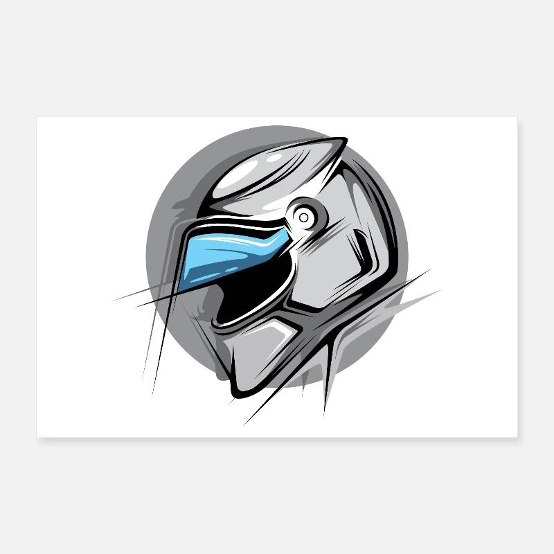 racing helm Illustration Symbol Grafik icon Logo Poster 30x20 cm