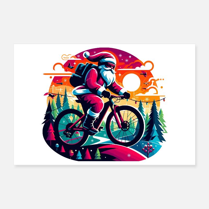 Santa VTT Néon Poster 30 x 20 cm