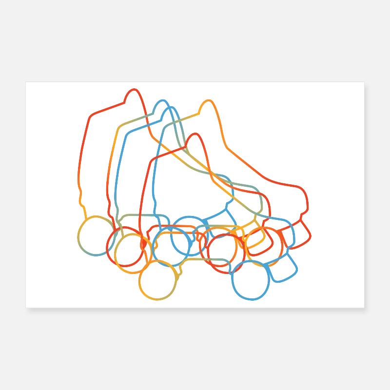 Retro Rollschuhe Poster 30x20 cm