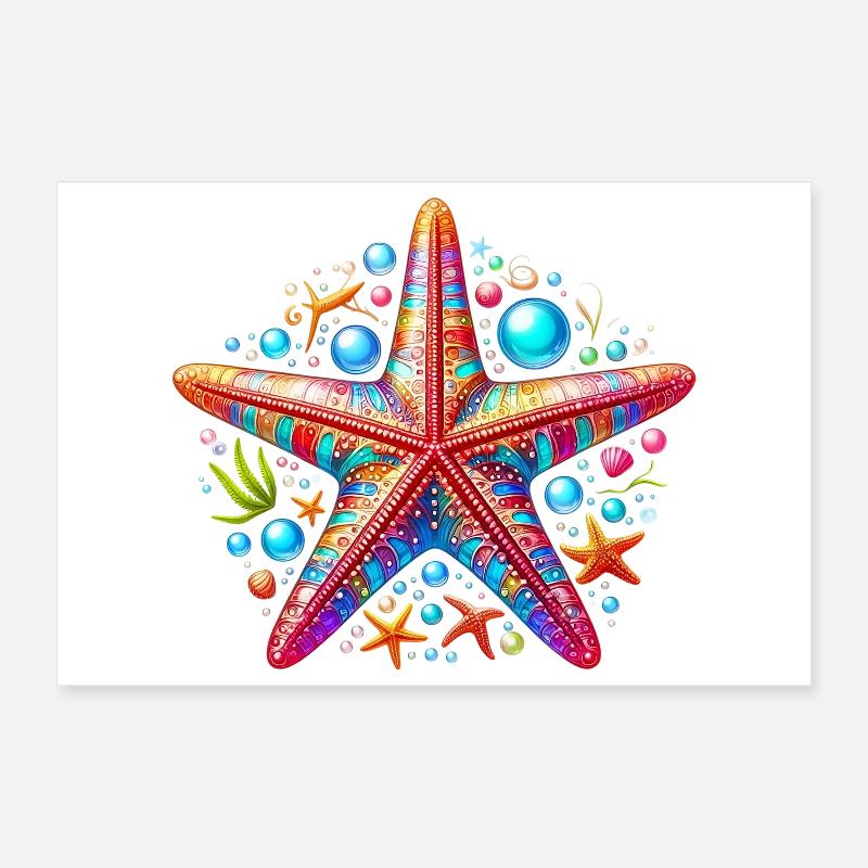 Étoile de mer Poster 30 x 20 cm