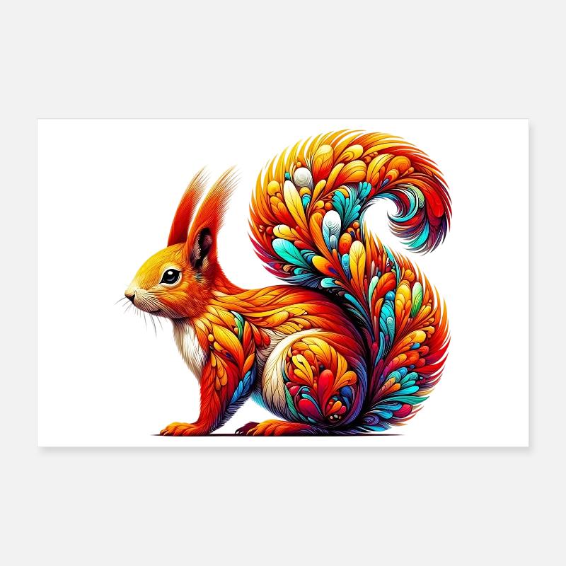 Squirrel Poster 12" x 8" (30x20 cm)