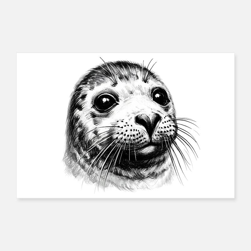 Seal Poster 12" x 8" (30x20 cm)