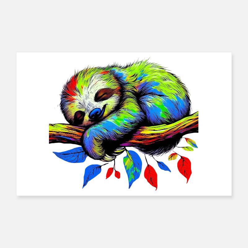 Faultier Poster 30x20 cm