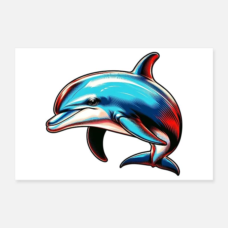 Delfin Poster 30x20 cm