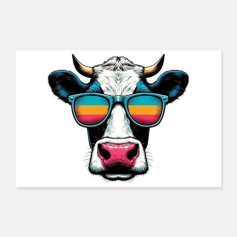 Vache Poster 30 x 20 cm