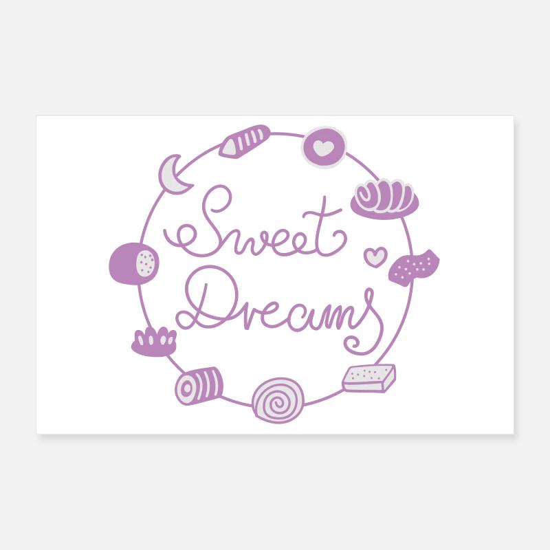 Faites de beaux rêves - Poster 30 x 20 cm - blanc