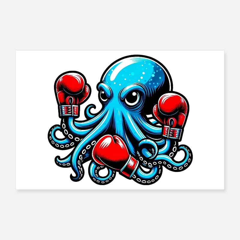Octopus Poster 12" x 8" (30x20 cm)