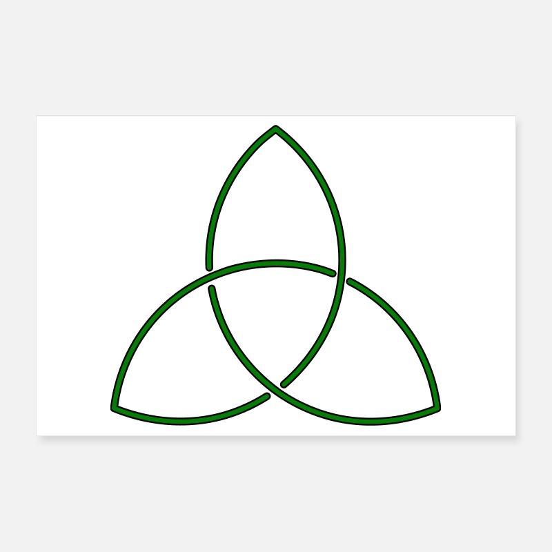 Celtic knot (Triquetra) Poster 12" x 8" (30x20 cm)