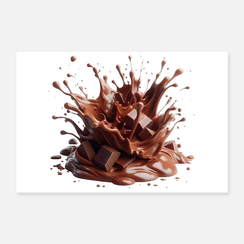 Chocolate eruption Poster 12" x 8" (30x20 cm)