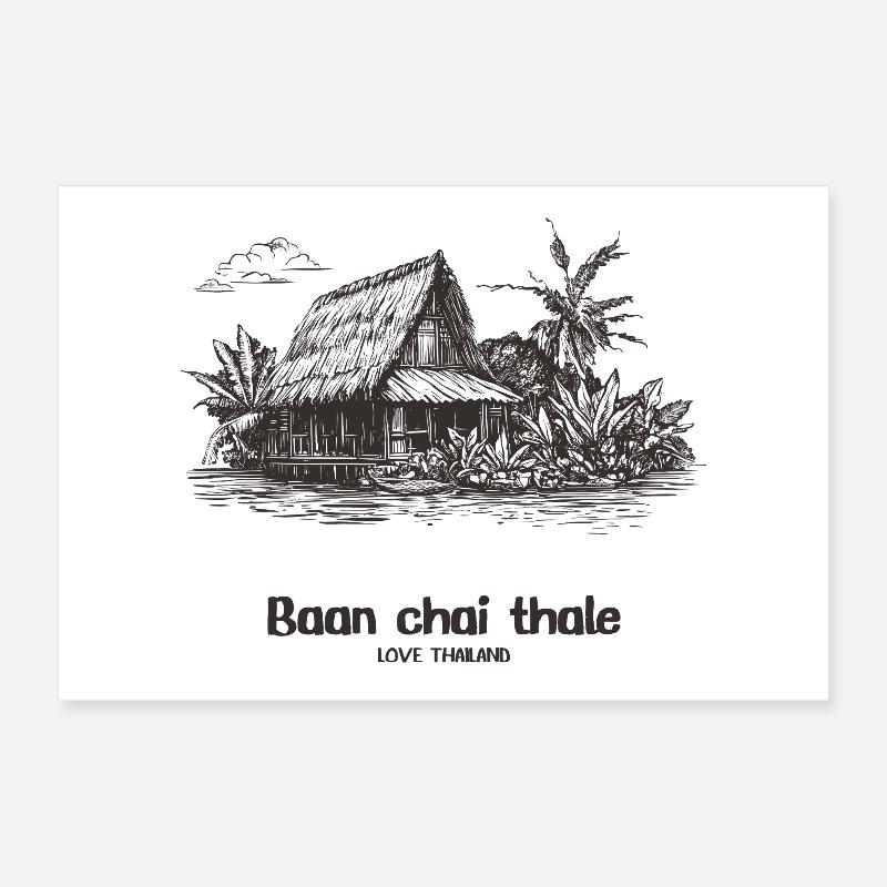 Baan chai thale Poster 12" x 8" (30x20 cm)