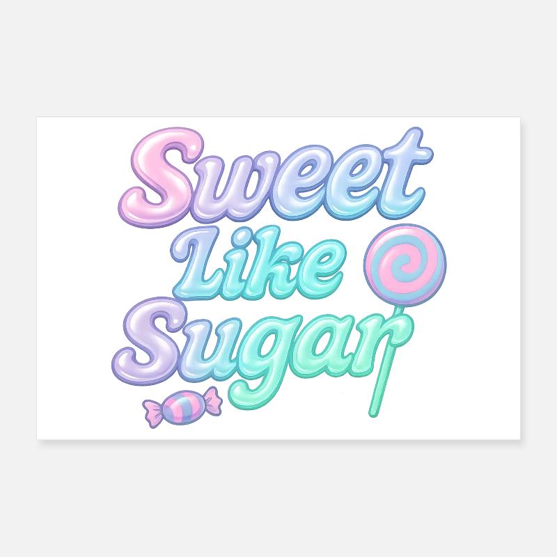 Doux comme du sucre / Y2K Design Poster 30 x 20 cm