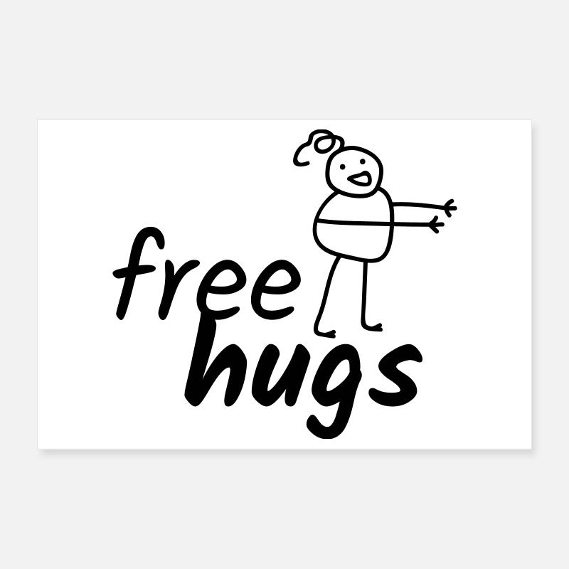 Câlins gratuits Poster 30 x 20 cm