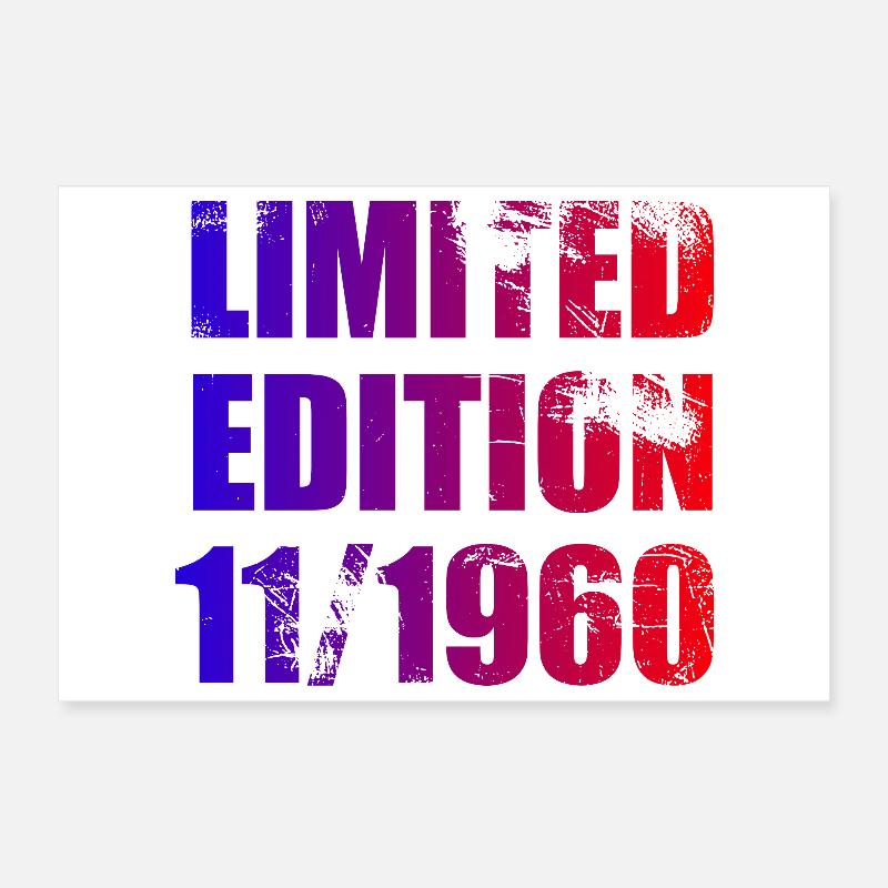 65e anniversaire Edition limitée 11/1960 Poster 30 x 20 cm