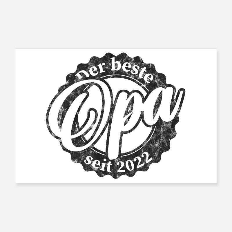 Der Beste Opa seit 2022 Poster 30x20 cm