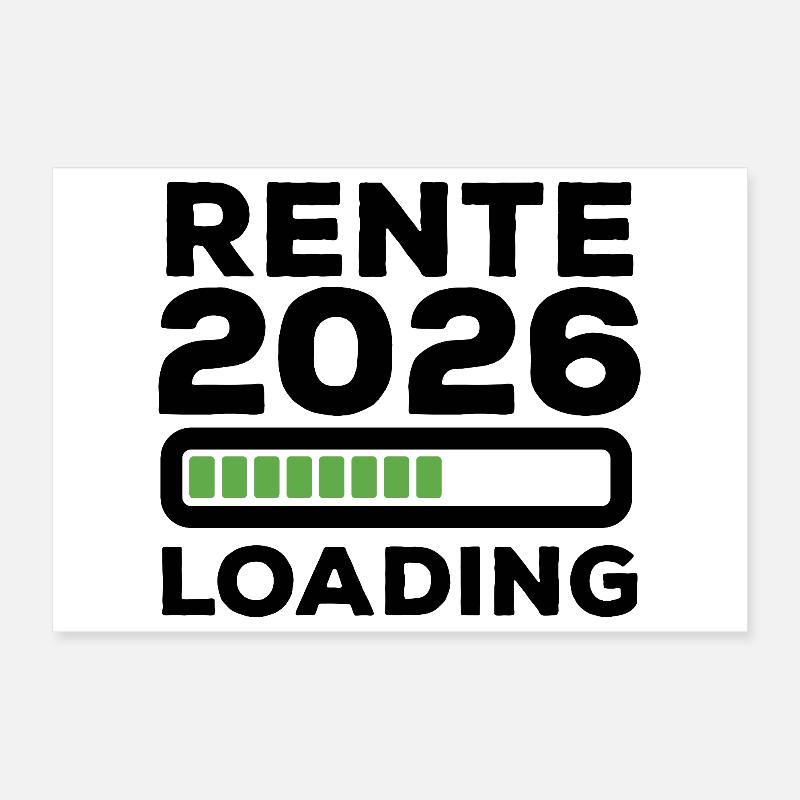 Pension 2026 loading - Retirement - Pension Poster 12" x 8" (30x20 cm)