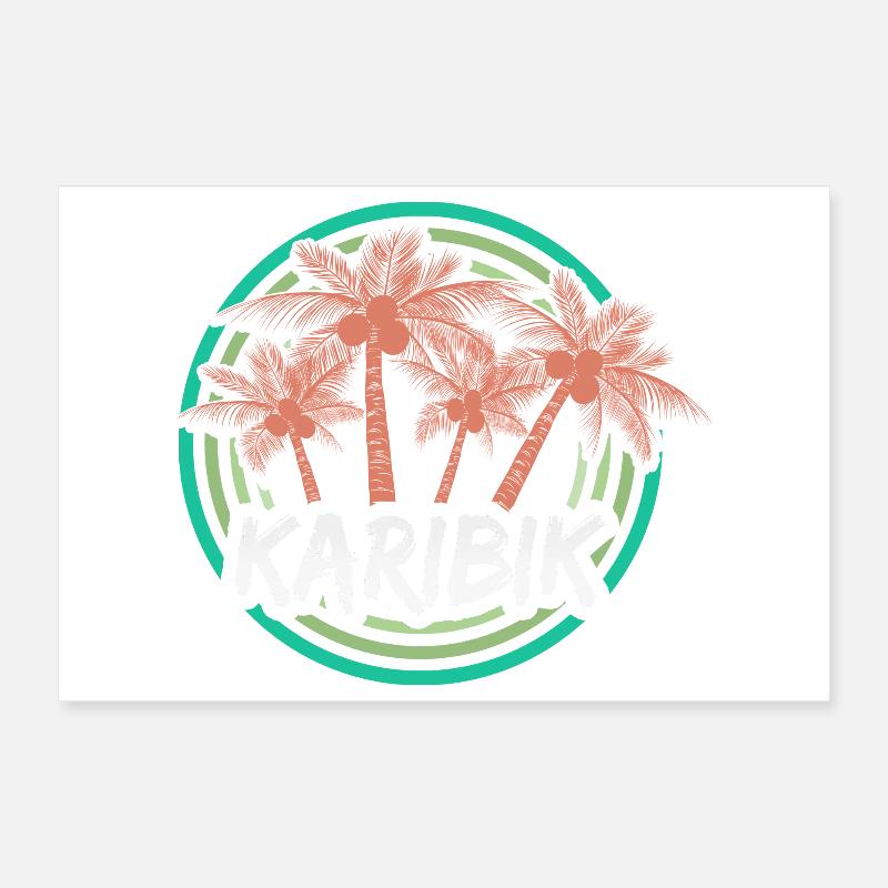 Vacances Caraïbes Poster 30 x 20 cm