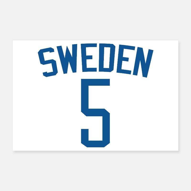 Suède 5 – Design sportif Poster 30 x 20 cm